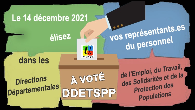 Élections dans les DDETSPP  le 14 décembre 2021